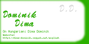 dominik dima business card
